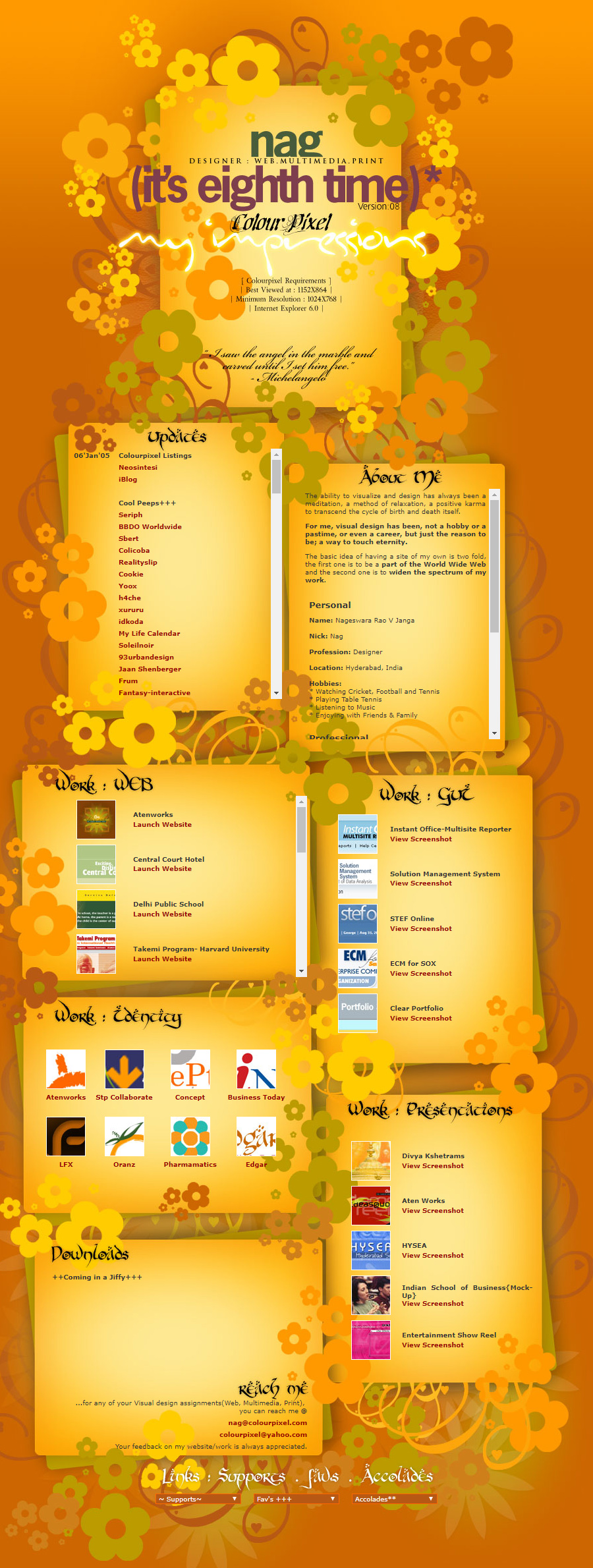 ColourPixel website in 2006