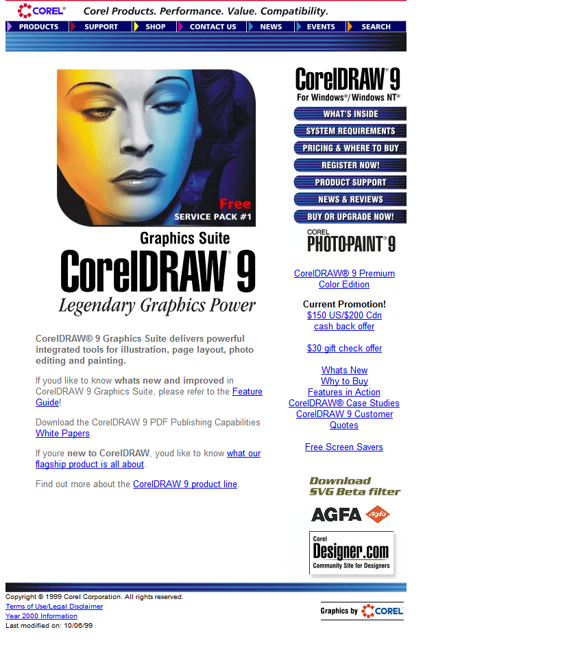 CorelDRAW in 1999