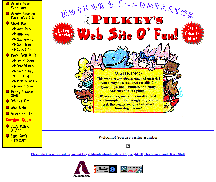 Dav’s Starting Page in 1998