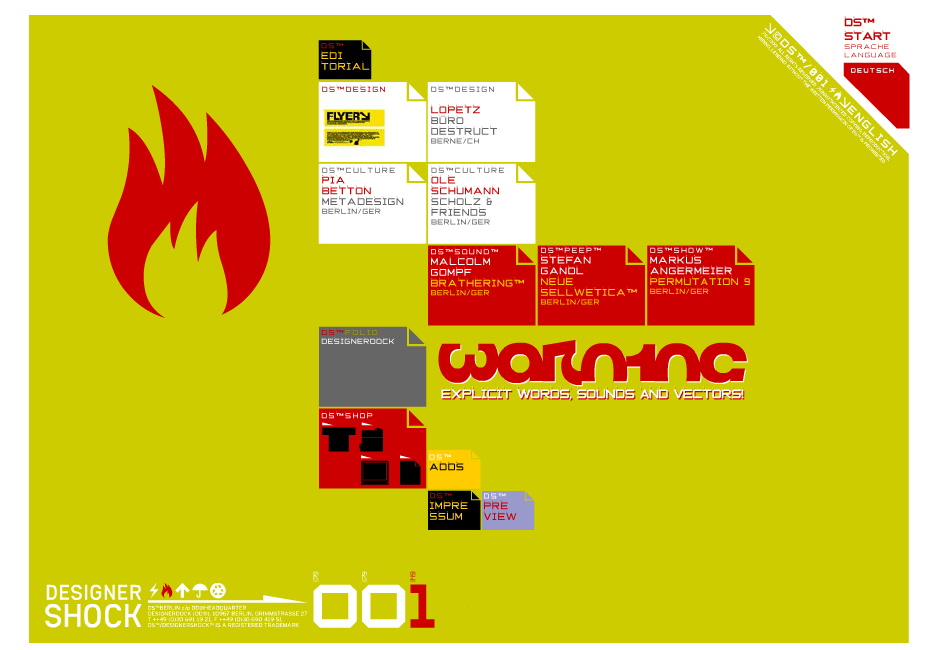 Designershock flash website in 2000