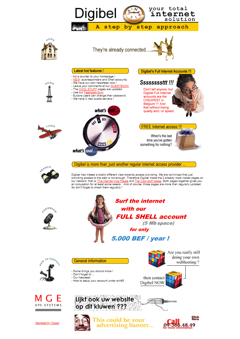 Digibel in website 1998