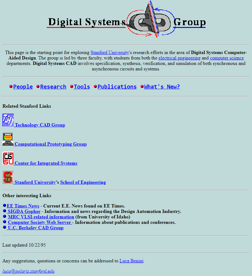 Digital Systems CAD Group in 1995
