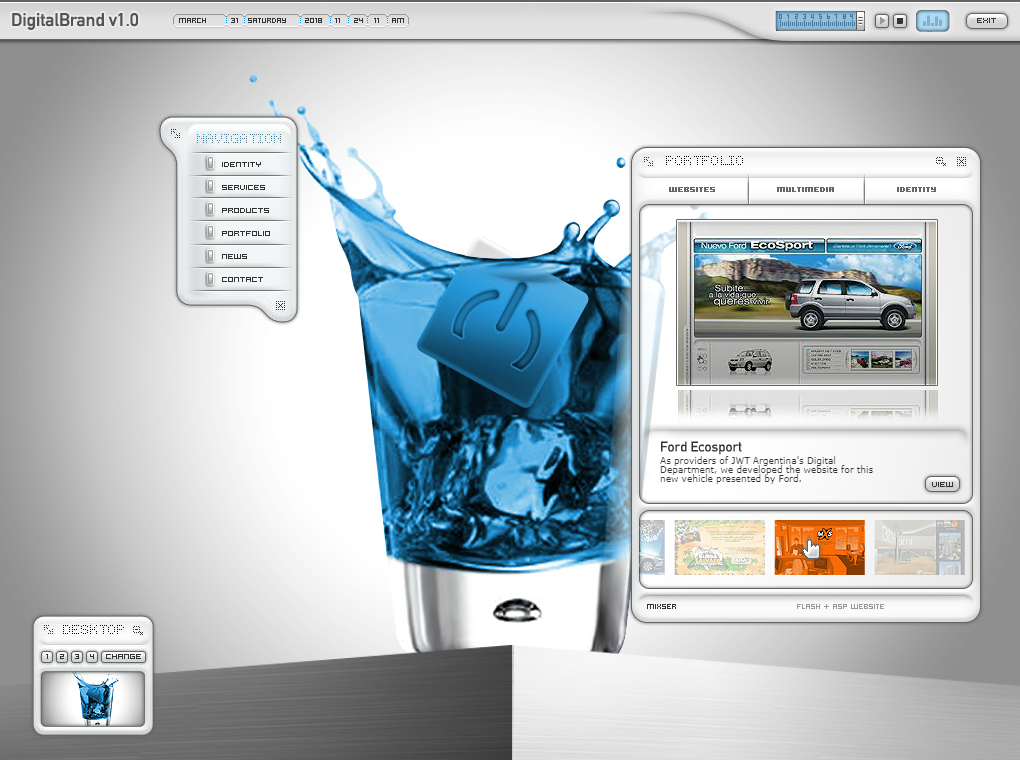 DigitalBrand flash website in 2003