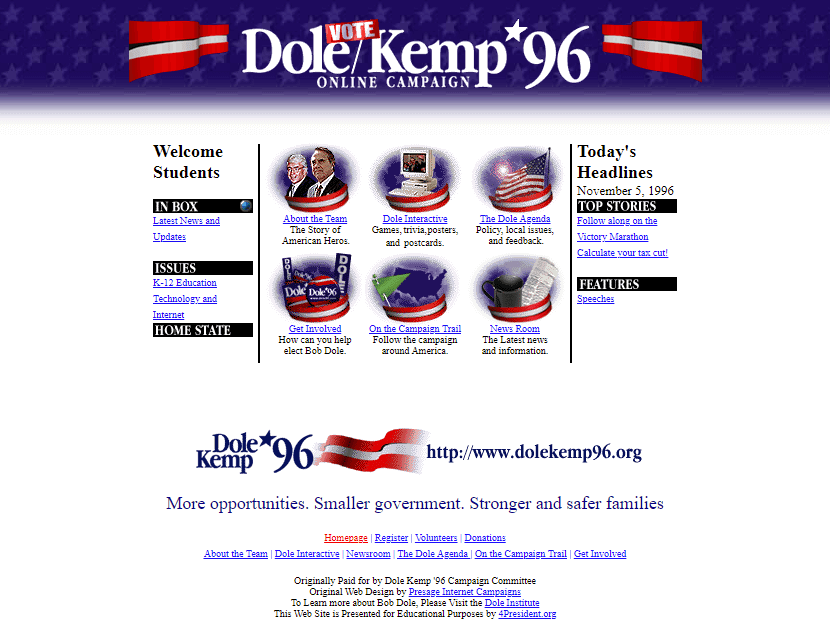 Dole Kemp '96 in 1996