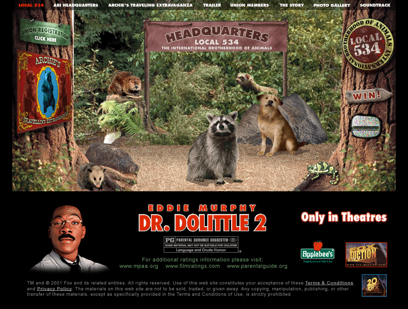 Dr. Dolittle flash website 2 in 2001