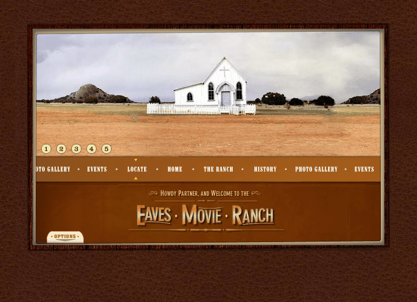 Eaves Movie Ranch flash website in 2003