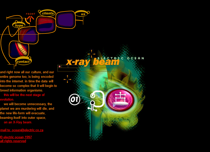 Electric Ocean website in 1997