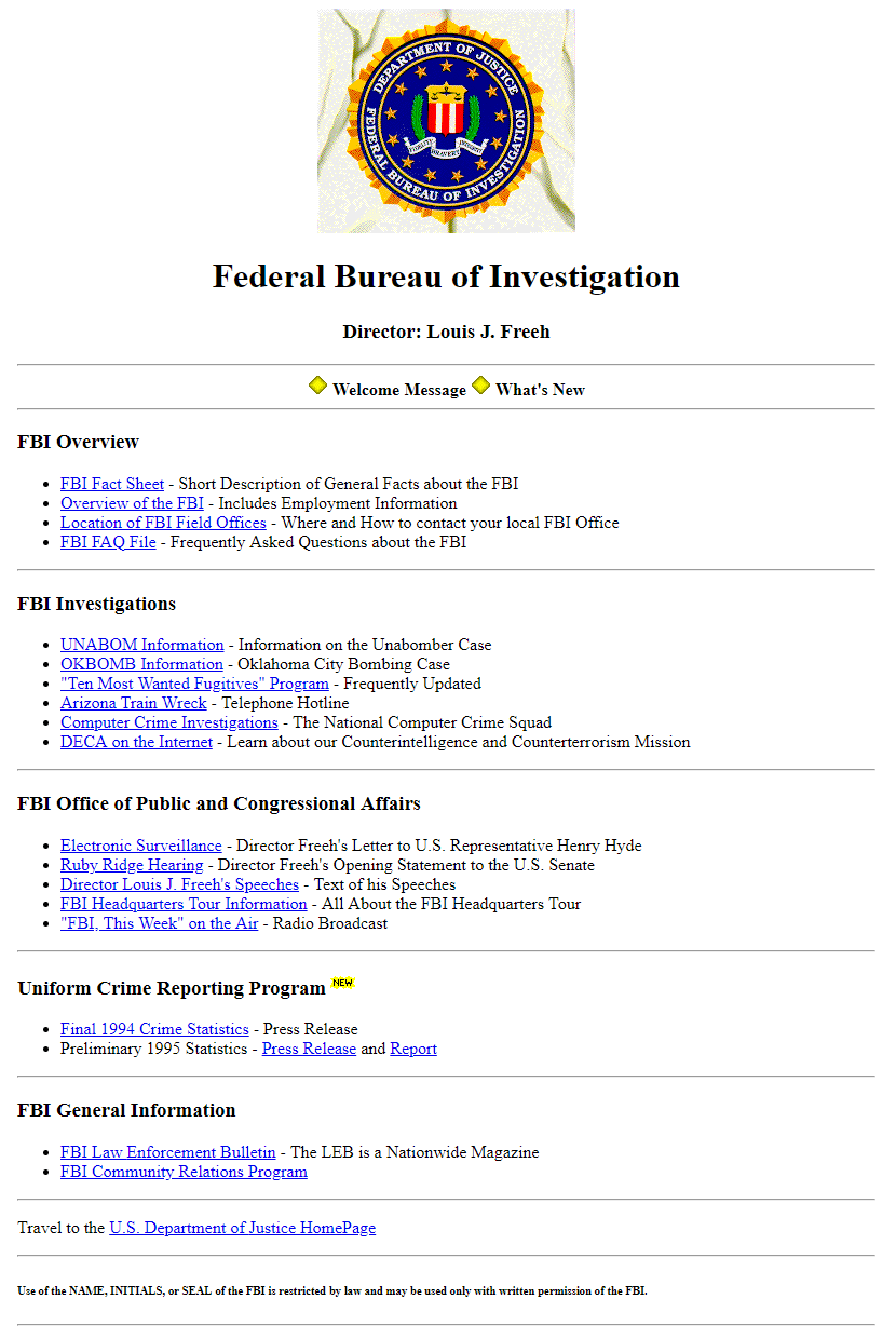 FBI in 1995