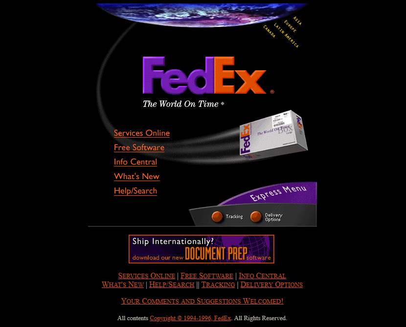 FedEx in 1996