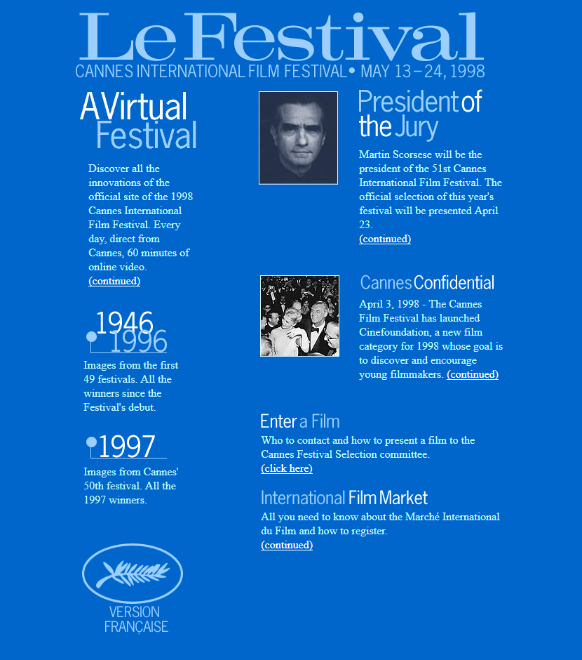 Festival de Cannes in 1998