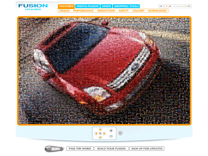 Ford Fusion flash website in 2005
