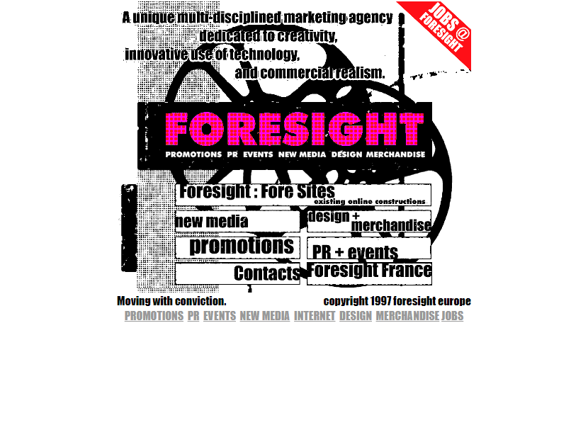 Foresight Europe website in 1997