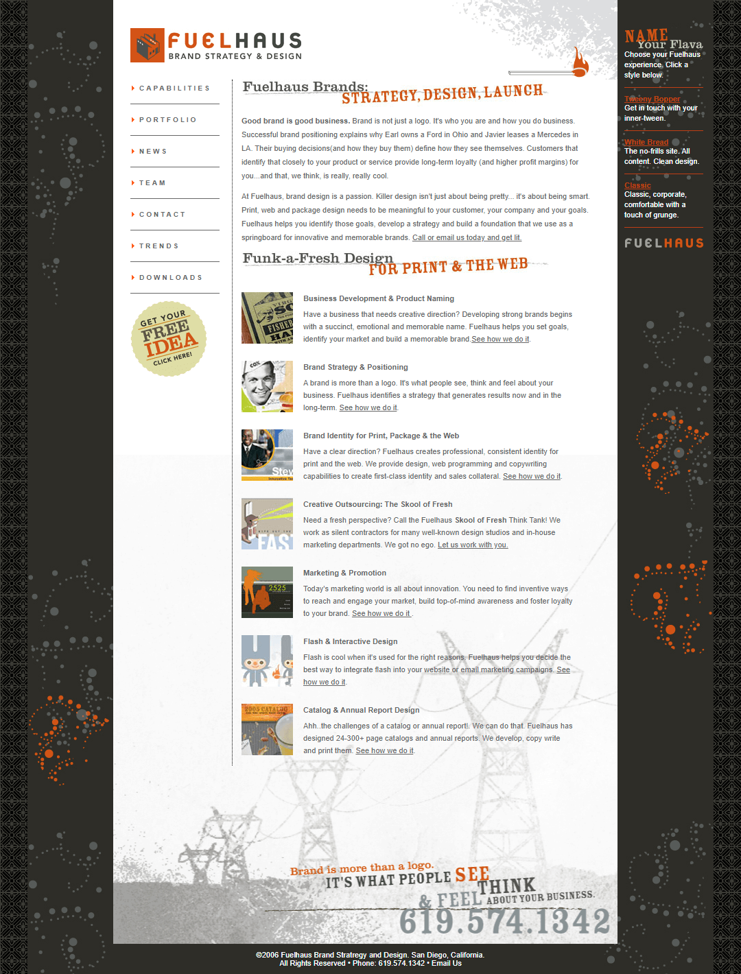 Fuelhaus website in 2006