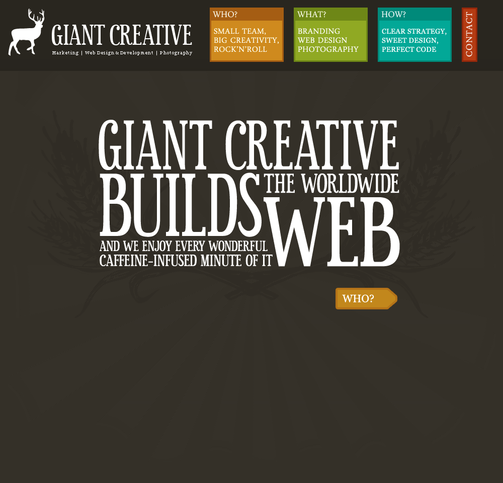 GIANT Creative website in 2008