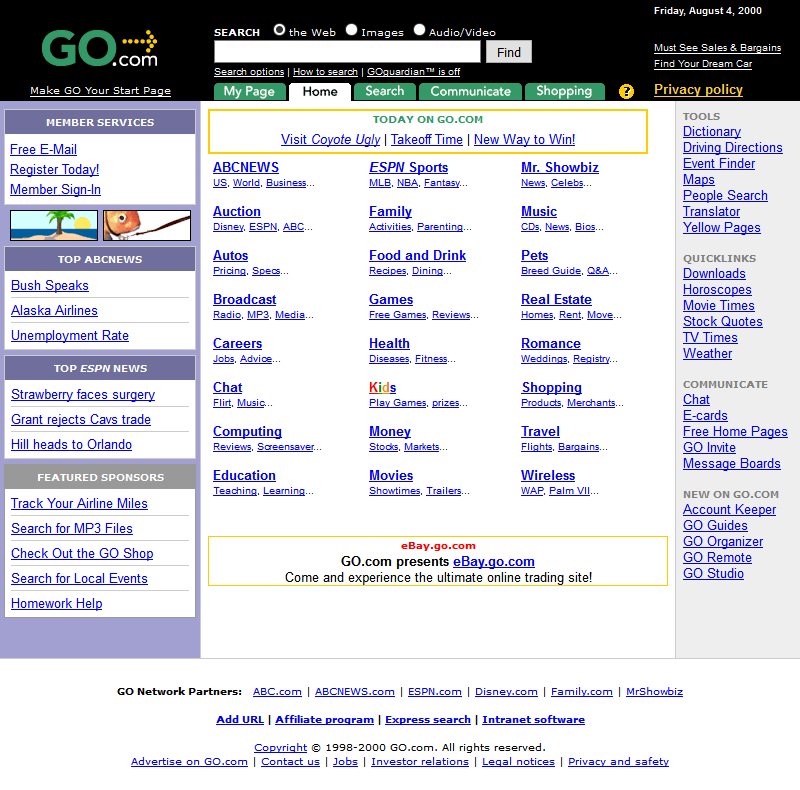 GO.com in 2000