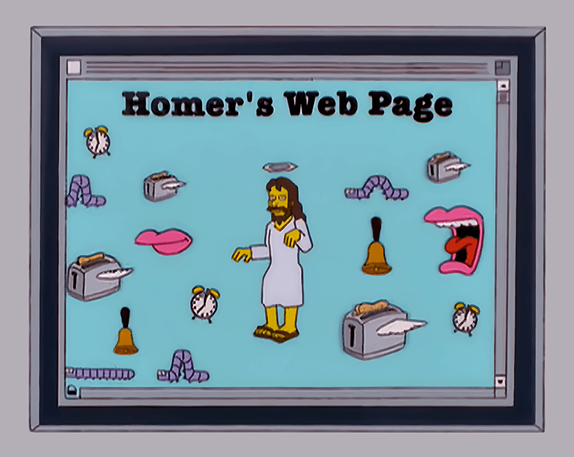 Homer's Web Page in 2000