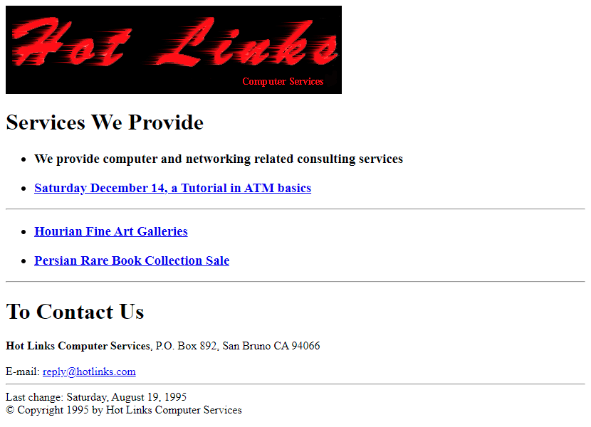 Hot Links in 1995