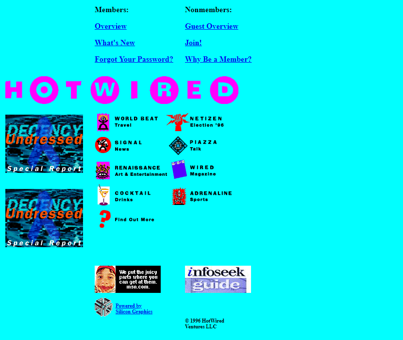 HotWired website in 1996