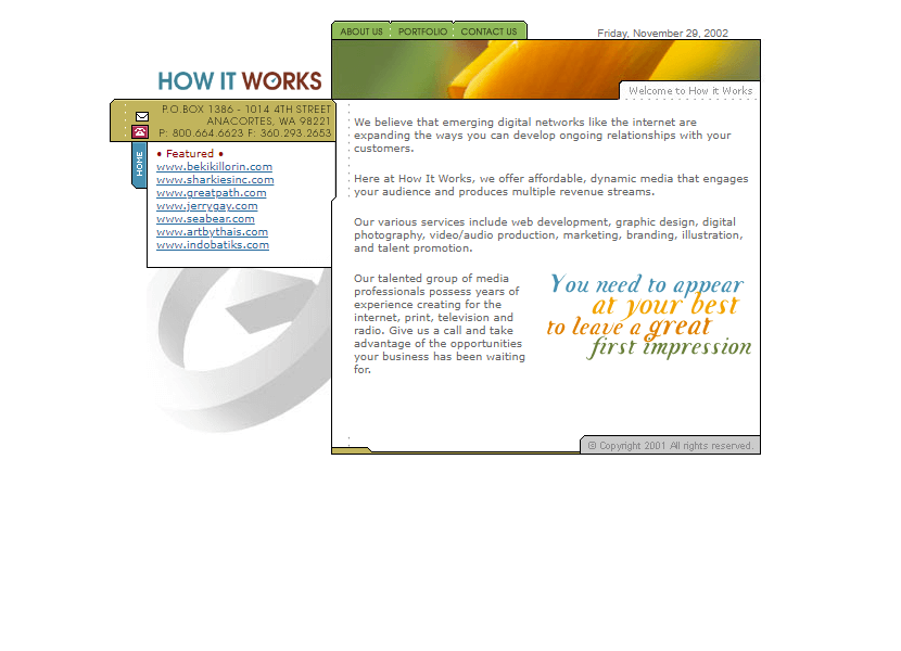 How it Works website in 2002