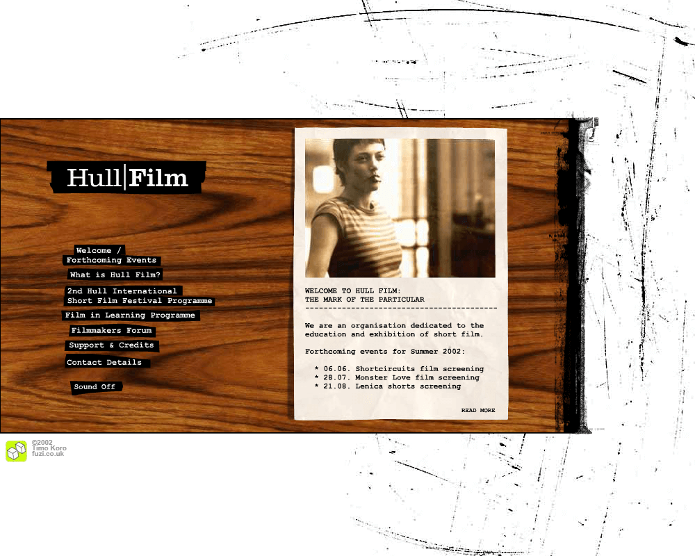 Hull Film flash website in 2002
