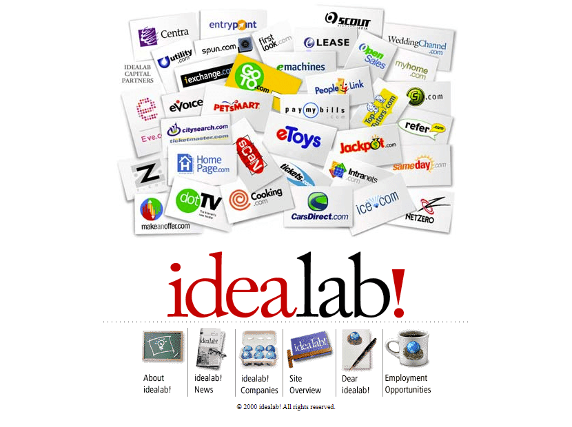 idealab! website in 2000
