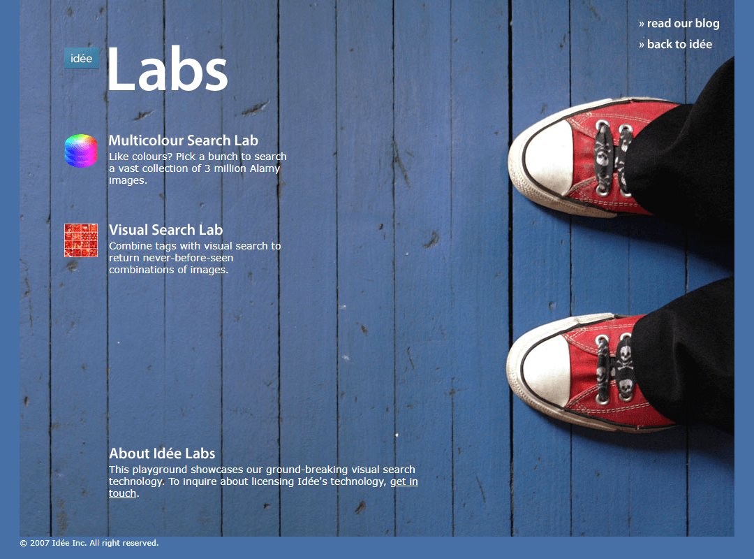 Idée Labs website in 2007