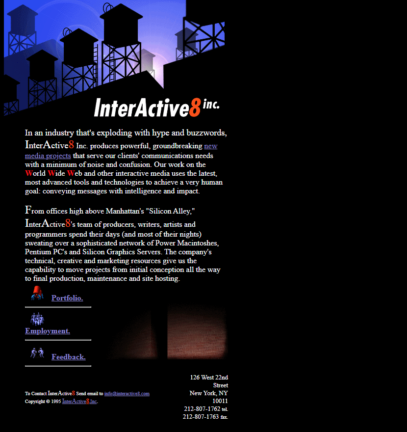 InterActive8 website in 1996