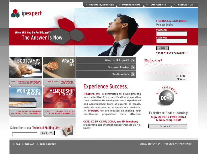 IPexpert website in 2003