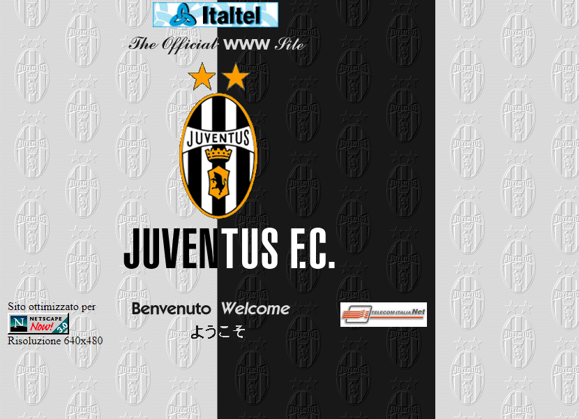 Juventus F.C. website in 1998