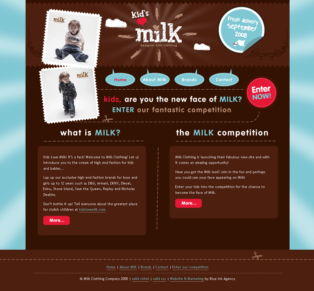 Kids Love Milk! website in 2008