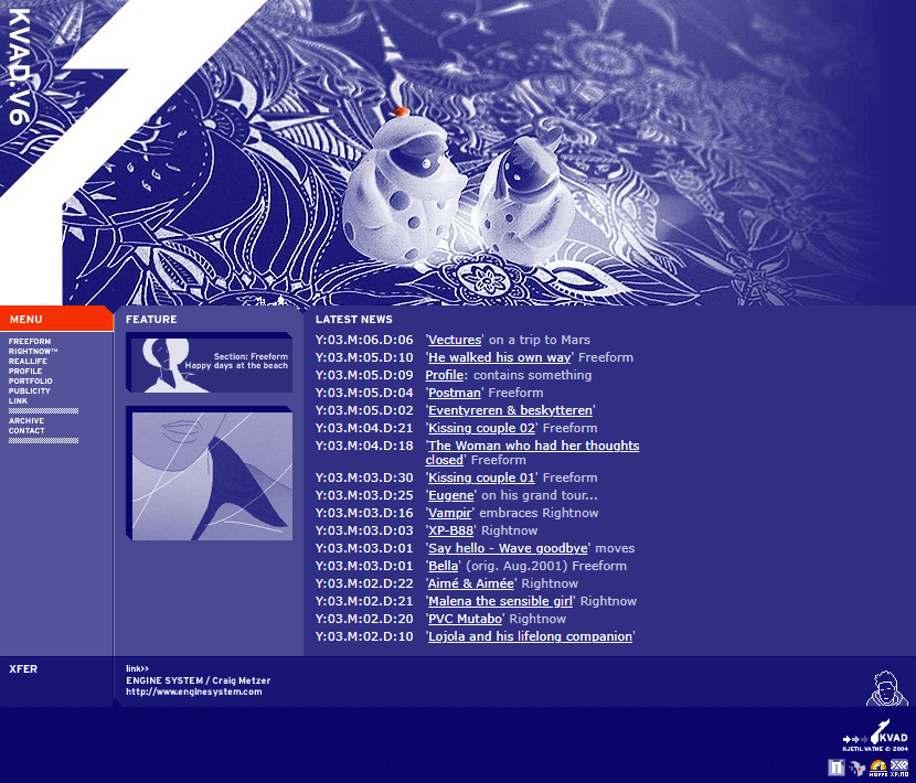 KVADv6 website in 2003