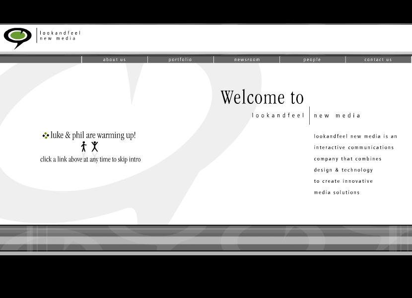 Lookandfeel New Media flash website in 2000