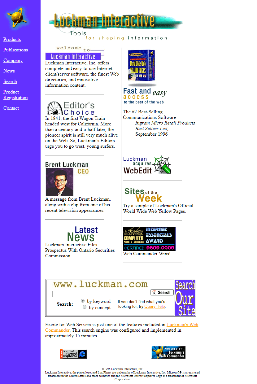 Luckman Interactive in 1996