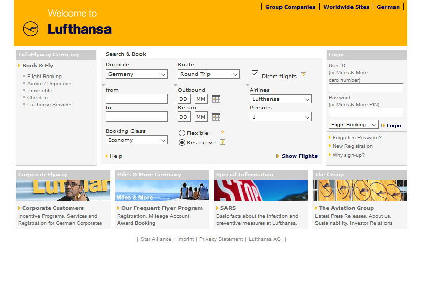 Lufthansa in 2003