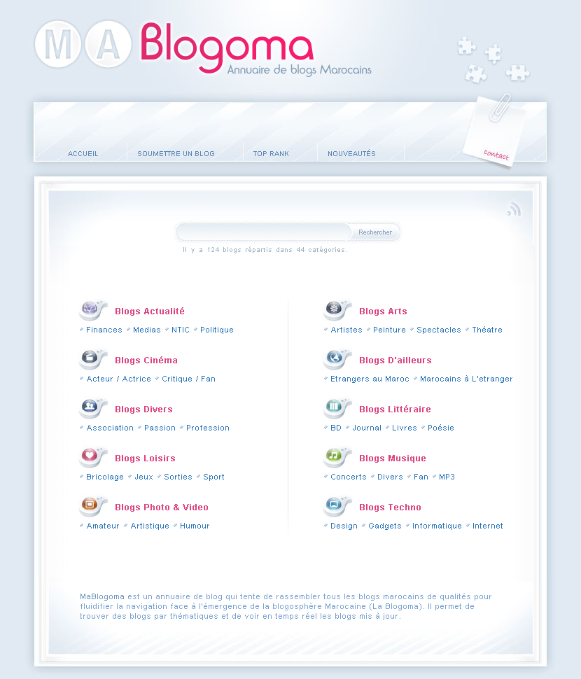 MaBlogoma website in 2006