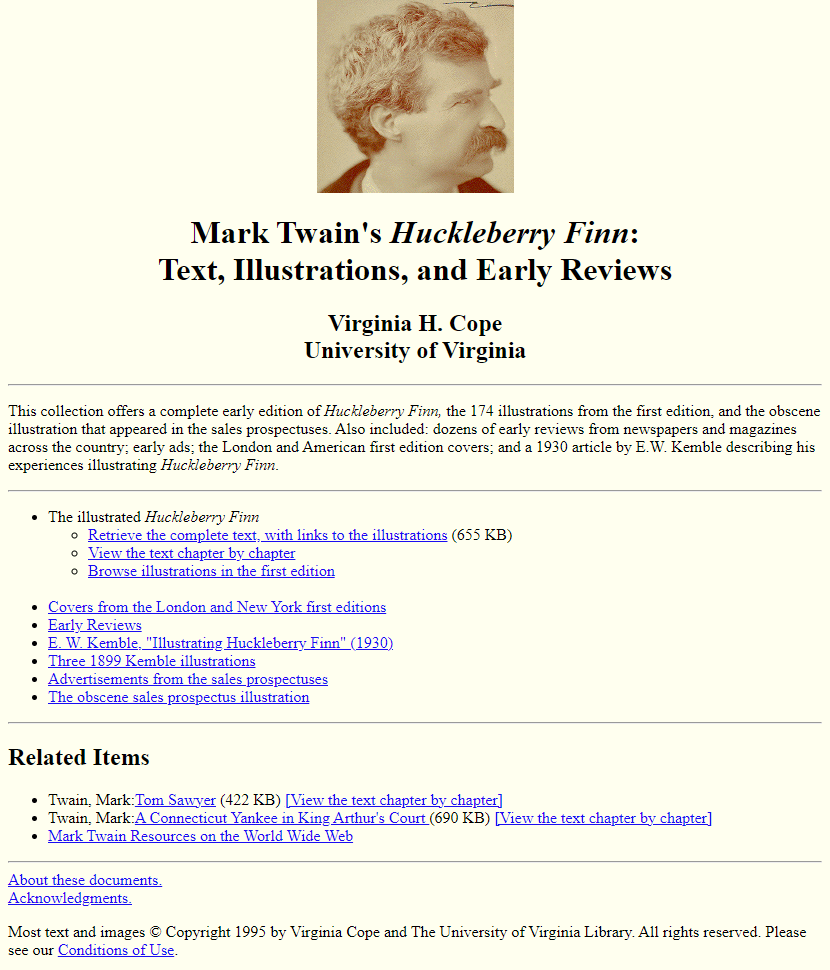 Mark Twain's Huckleberry Finn in 1995