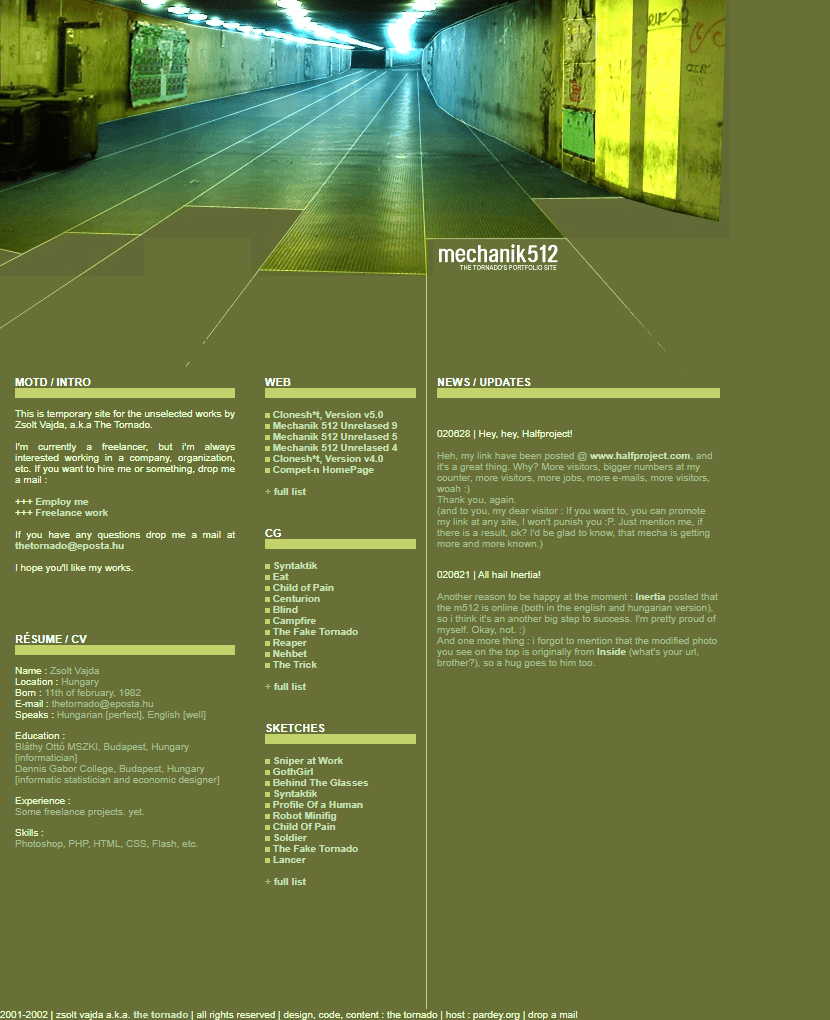mechanik512 website in 2002