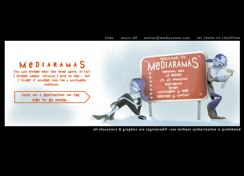 MediaramaS flash website in 2002
