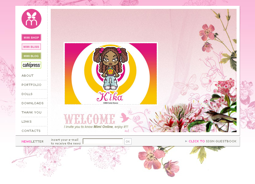 Mimi online website in 2006