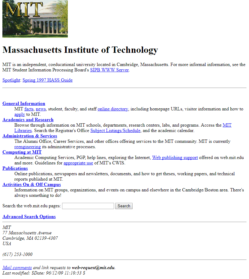 MIT in 1996