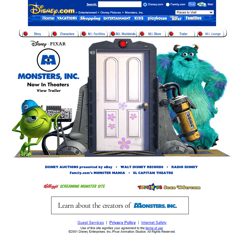 Monsters, Inc. in 2001