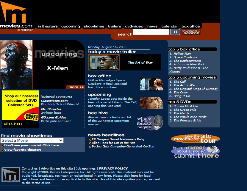 Movies.com in 2000