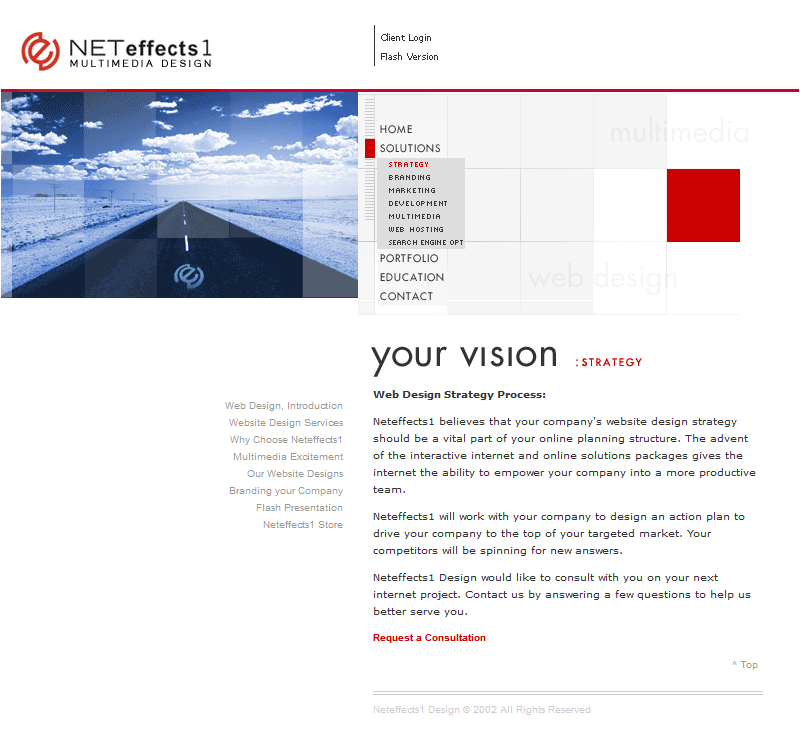 Neteffects1 website in 2003