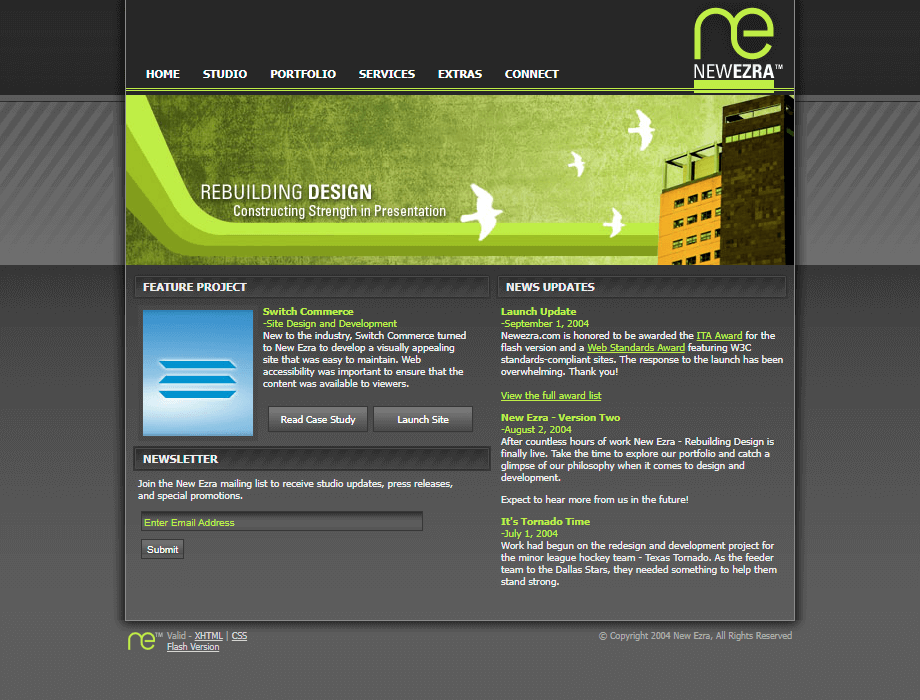 New Ezra website in 2004