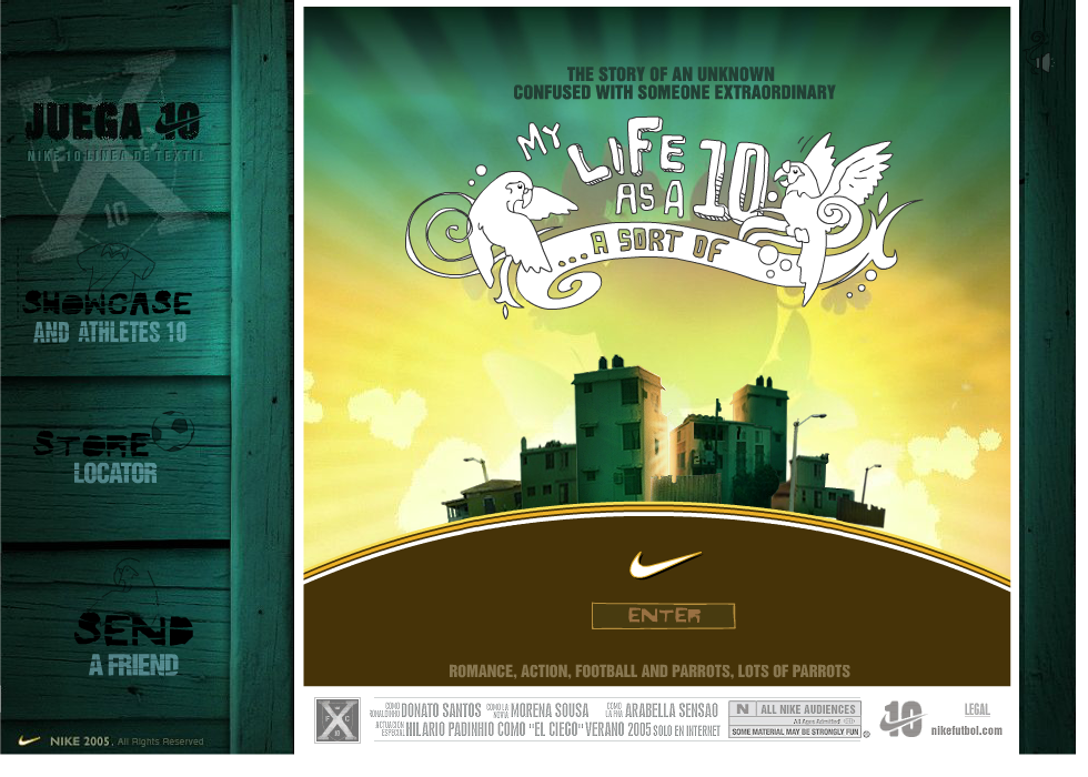 Nike 10 flash website in 2005