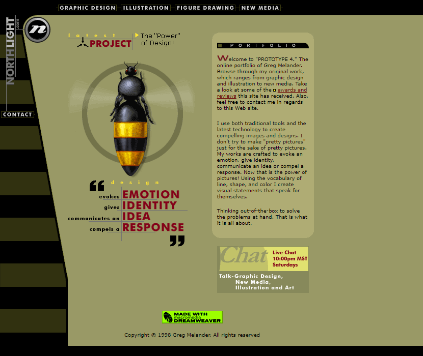 NorthLight website in 1998