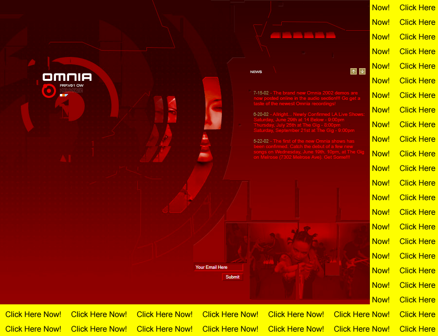 Omnia website in 2002