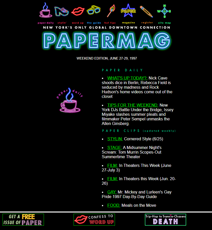 Papermag in 1997