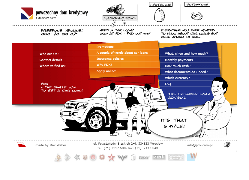 Powszechny Dom Kredytowy flash website in 2004