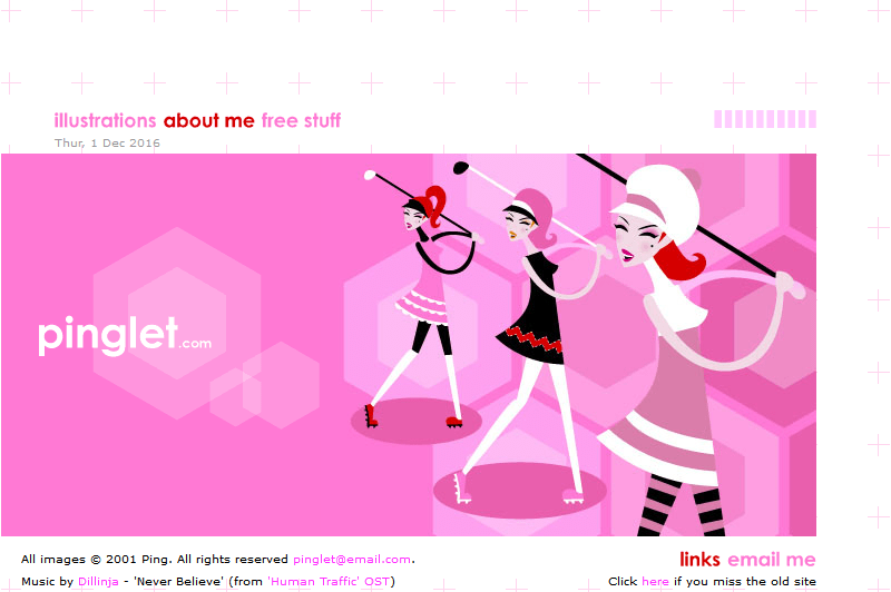 Pinglet website in 2003